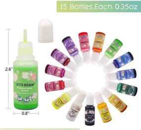 img 2 attached to Vibrant and Non-Toxic: LET'S RESIN Epoxy Resin Dye - 15 Color Translucent Pigments for Resin Coloring, Epoxy Resin, Resin Molds