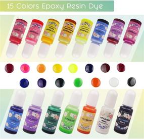 img 3 attached to Vibrant and Non-Toxic: LET'S RESIN Epoxy Resin Dye - 15 Color Translucent Pigments for Resin Coloring, Epoxy Resin, Resin Molds