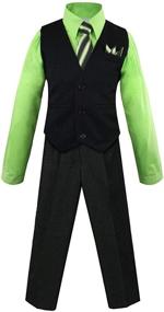 img 3 attached to Luca Gabriel Toddler Piece Pinstripe Boys' 👔 Clothing: Suits & Sport Coats for Fashionable Little Gents