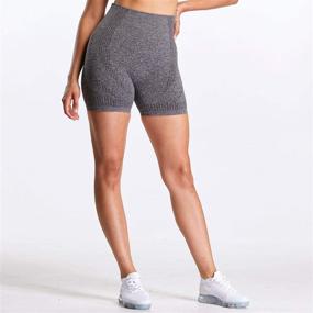 img 3 attached to 🩲 Aoxjox Women's Seamless Biker Shorts for Workout, Running, Booty Yoga, and Gym - Vital High Waisted Leggings