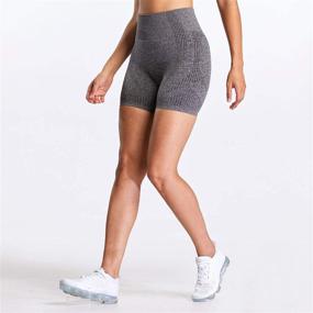 img 2 attached to 🩲 Aoxjox Women's Seamless Biker Shorts for Workout, Running, Booty Yoga, and Gym - Vital High Waisted Leggings