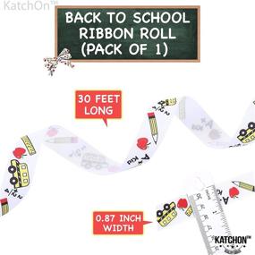 img 1 attached to 🎒 Back to School Ribbon for Crafts & Decor - 30 feet: Teacher Appreciation Gift, Party Supplies & More!