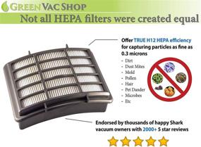 img 2 attached to 🔍 GreenVacShop Replacement Filter Set for Shark Navigator Lift-Away NV350, NV351, NV352, NV355, NV356E, NV357, NV360, NV370, NV391, UV440, UV490, UV500, UV540, UV541, UV550, ZU503AMZ - 4 Foam, 4 Felt, and 2 HEPA Filters - XFF350 XHF350