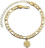 🔗 жёлобок iorman с покрытием из 18-каратного золота инициалом - экологически чистые украшения алфавит для девочек на ногу логотип