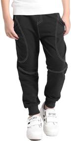 img 4 attached to BASELE Fashion Sweatpants Athletic Drawstring Boys' Clothing