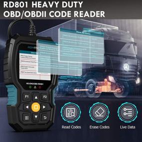 img 2 attached to 🚛 Heavy Duty Truck Scanner RD801: Universal 24V Diesel OBD2 Scan Tool for Scania, Man, Hino, Fuso, UD, DAF - Check Engine Truck Scanner Diagnostic Tool