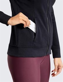 img 1 attached to 🏃 CRZ YOGA Women's Cotton Full Zip Workout Track Jacket - Slim Fit for Running