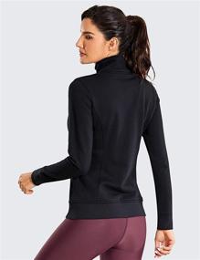 img 2 attached to 🏃 CRZ YOGA Women's Cotton Full Zip Workout Track Jacket - Slim Fit for Running