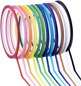 img 4 attached to 🖍️ Supla 12-Pack Whiteboard Gridding Tape: 12 Colors | 1/8" Wide x 42' Long | Colored Masking Tape for Grid Marking, Charting & Art Projects