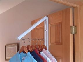 img 2 attached to 🧺 InstaHanger Closet Organizer - The Original Folding Drying Rack, Wall Mount with Over Door Bracket (1 3/8" Thick Doors Only)