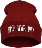 🎩 funky bad hair day hip pop beanie: joyci winter unisex hat for women and men ski enthusiasts logo