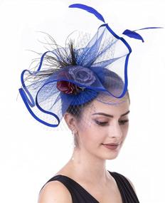 img 4 attached to Головной убор Fascinators Kentucky FM02 Navy