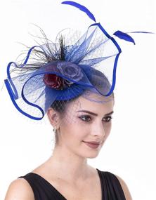 img 1 attached to Головной убор Fascinators Kentucky FM02 Navy