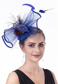 img 2 attached to Головной убор Fascinators Kentucky FM02 Navy