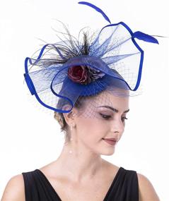 img 3 attached to Головной убор Fascinators Kentucky FM02 Navy