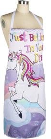 img 3 attached to LIVILAN Cute Kitchen Aprons: Charming Unicorn Cotton Polka Cooking Pinafore Bib Apron with Adjustable Neck Straps for Women and Girls