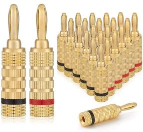 img 4 attached to 🔌 WGGE WG-3333 24k Gold Plated Speaker Banana Plugs with Closed Screw Design (12 Pairs / 24 Plugs)