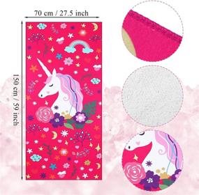 img 3 attached to Unicorn Microfiber Rainbow Blanket Sand Proof Bath