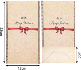 img 3 attached to 🎄 Recyclable Christmas Party Supplies: 24pcs Holiday Paper Bags for Treats & Gifts
