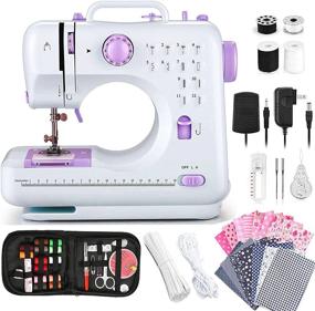 img 4 attached to 🧵 Hoxinlong Sewing Machine for Beginners: 2-Speed, Double Thread with Foot Pedal – 12 Built-in Stitches, Reverse Sewing, DIY Accessories (Light Purple)