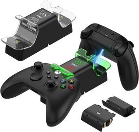 img 4 attached to 🎮 FYOUNG Xbox Series X/S Dual Controller Charger Station with 2 x 1400mAh Rechargeable Battery Pack and LED Indicator - Replacement Charging Dock for Xbox Series X/S
