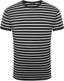 img 4 attached to 👕 Ezsskj Medium Men's Clothing and T-Shirts & Tanks - Sleeve Striped Outfits