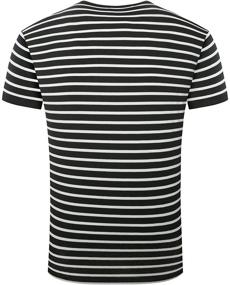 img 3 attached to 👕 Ezsskj Medium Men's Clothing and T-Shirts & Tanks - Sleeve Striped Outfits