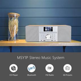 img 3 attached to 🎶 LEMEGA MSY1P All-in-One Music System, CD Player, FM Digital Radio, Bluetooth Speaker, 20W Stereo Sound, Wooden Box, USB MP3, USB Charger, Headphone-Out, Aux-in, Alarms and Clock, White Oak Colour Display