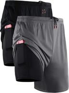 🏃 neleus men's 2-in-1 running shorts with liner - dry fit workout shorts featuring pockets logo