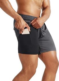 img 3 attached to 🏃 Neleus Men's 2-in-1 Running Shorts with Liner - Dry Fit Workout Shorts Featuring Pockets