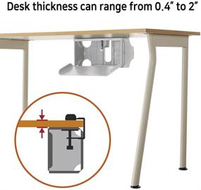 img 1 attached to Улучшите организацию рабочего стола с помощью кабельного бокса TAP-UP: эффективное крепление кабелей на столе, никакого сверления не требуется (белый)