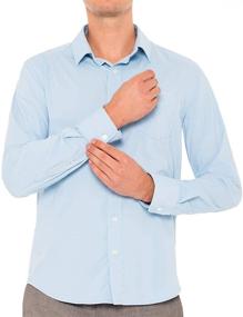 img 4 attached to 👔 Stylish and Comfortable Untucked Shirts for Men: Long Sleeve Men's Clothing