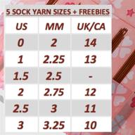 🧶 knitpal hooked double pointed knitting needle set - perfect for socks knitting - 6 sizes: 0/2mm, 1/2.25mm, 1.5/2.5mm, 2/2.75mm, 2.5/3mm, 3/3.25mm (5-inch) logo