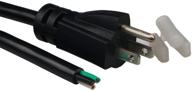 💪 10 футовый кабель питания инструмента 14awg: водонепроницаемый, с трёхштырьковой вилкой 15a 125v, сопротивление температуре 105℃ - заменяемый сетевой кабель (3.1 метра, черный) логотип