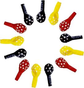 img 3 attached to 🎈 33 Mickey Party Balloons - 12" Latex & 18" Polyester Aluminum Film Balloons, Red Black Yellow for Kid's Birthday Party Supplies