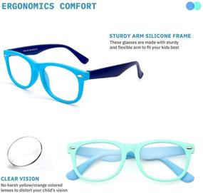 img 1 attached to 👓 Protective Blue Light Blocking Glasses for Kids Age 3-15 - Gaoye 2 Pack, Anti Glare & UV, Ideal for Computer Gaming and Screen Time