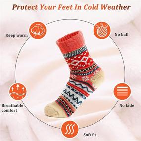 img 2 attached to Socks Taotique Pairs Winter Christmas Sports & Fitness