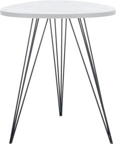 img 2 attached to 🔲 Safavieh Mid-Century Modern Side Table in Grey and Black from the Wolcott Collection