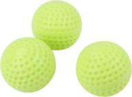 🏈 tebery 12 pack green dimpled baseballs: 9-inch sting-free practice balls for hand-eye coordination, pitching machine exercises, hitting, and fielding development логотип