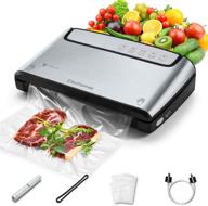 🌬️ elechomes vacuum sealer with bag storage and cutter, 85 kpa powerful suction food saver machine, dry and moist food preservation - starter kit with bags and rolls логотип