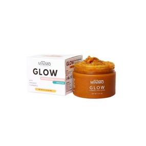 img 4 attached to 🍑 Turmeric Skin Brightening Facial Scrub with Citrus Peach Glow by Minimo Bath & Body