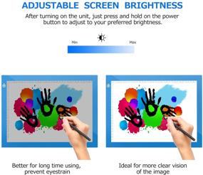 img 2 attached to 🔵 Светильник для художников на табличке ME456 USB Power Cable Copy Drawing Board Tracing Table - светодиодный светильник A4 с регулируемой яркостью для художников, занимающихся дизайном, анимацией и эскизами (синий)