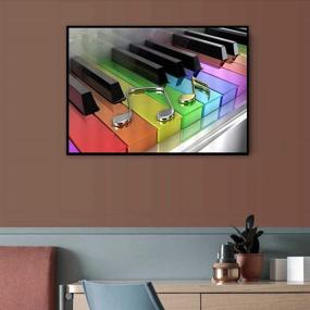 img 3 attached to Diamond Colorful Keyboard Instrument Painting