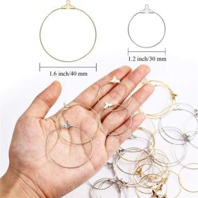 img 3 attached to 💍 40 Pieces Round Beading Hoop Earring for Jewelry Making - Earring Finding Supplies for Earring Making