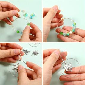 img 2 attached to 💍 40 Pieces Round Beading Hoop Earring for Jewelry Making - Earring Finding Supplies for Earring Making