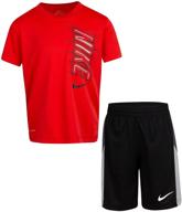 nike dri fit graphic 76h367 k6n 24_months boys' clothing in clothing sets logo