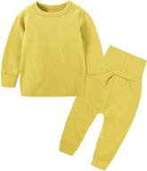 👶 discover the cozy comfort of hzybaby baby girls boys thermal underwear set - perfect toddler cotton base layer for soft, warm jammies! логотип