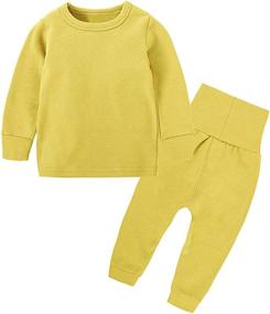 img 4 attached to 👶 Discover the Cozy Comfort of HZYBABY Baby Girls Boys Thermal Underwear Set - Perfect Toddler Cotton Base Layer for Soft, Warm Jammies!