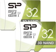 📸 высокопроизводительная карта памяти silicon power 3d nand объемом 32 гб в комплекте 2 шт. с адаптером логотип