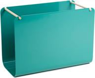 u brands metal hanging file organizer - stylish desktop accessory for efficient organization - arc collection, green (3542a02-04) логотип